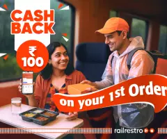 ₹100 Cashback on Your First Food Order in Train