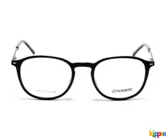 Zynamite Unisex Round Eyeglass Black Front with Grey & Black Temples. - Image 1