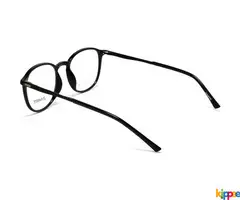 Zynamite Unisex Round Eyeglass Black Front with Grey & Black Temples. - Image 3