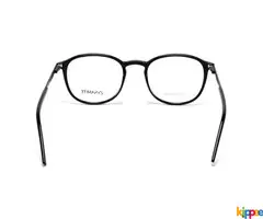 Zynamite Unisex Round Eyeglass Black Front with Grey & Black Temples. - Image 4