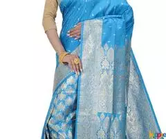 Exclusive pashmina benarasi sarees at massive discount - Image 1