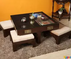 Teakwood Coffee Table Set - Image 1