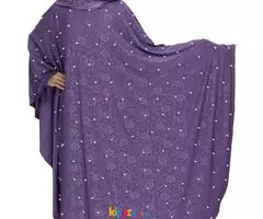 Buy Modest City Beautiful Designer Soft Abaya Purple Lycra_0319 Online