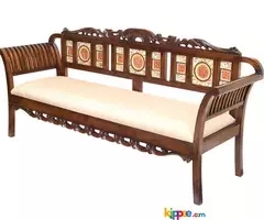 3 Seater Wooden Sofa - Image 2