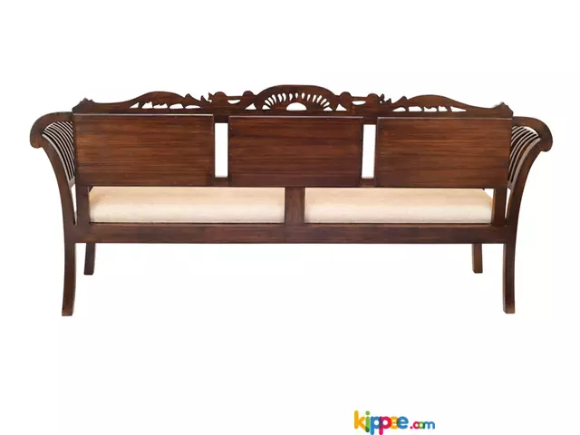 3 Seater Wooden Sofa - 3