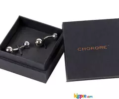 Buy Silver Round Shaped Cufflinks for Men