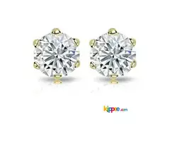 2-carat Diamond Earrings-Gemone Diamond