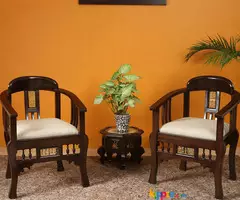 Teak Wood Chairs For Sale - Image 2