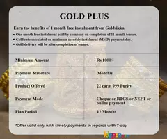 Jewellery Purchase Plan Online | Eleven Month Gold Purchase Plan | Gold investment Plan