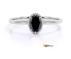 20+ Latest Black Diamond Engagement Rings in White Gold