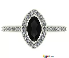 Buy Now! Silver Black Diamond Engagement Rings