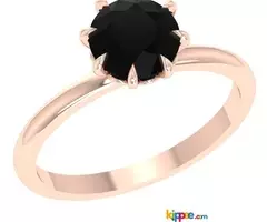 Get an Amazing Black Diamond Solitaire Engagement Ring