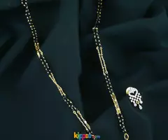 Unique design collection of short mangalsutra online at best price by Anuradha Art jewellery.