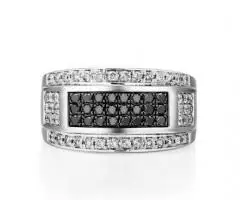 Shop Now! Men's Black Diamond Wedding Rings - Image 4
