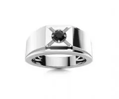 Buy and Save Huge on White Gold Black Diamond Wedding Rings - Image 3