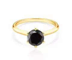 Buy Black Diamond Yellow Gold Rings - Gemone Diamond - Image 4