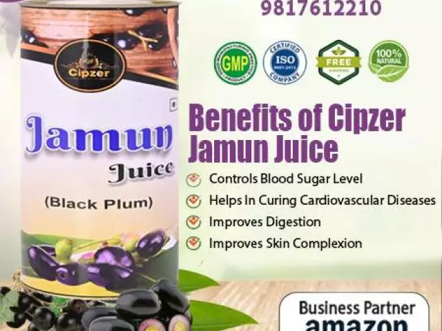 Jamun Juice improves health of the skin, eyes, heart & strengthens your gums and teeth. - 1