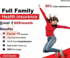 Full family health insurance is just Rs. 26/day for 5 years - Image 1