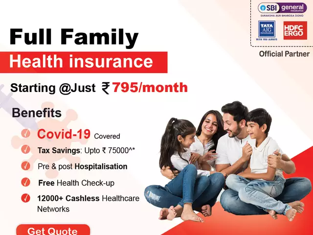 Full family health insurance is just Rs. 26/day for 5 years - 3